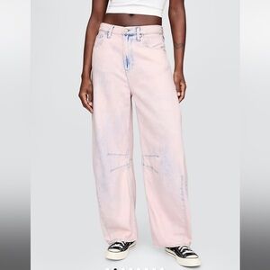 NWOT Gap Pink Barrel Jeans size 28 tall